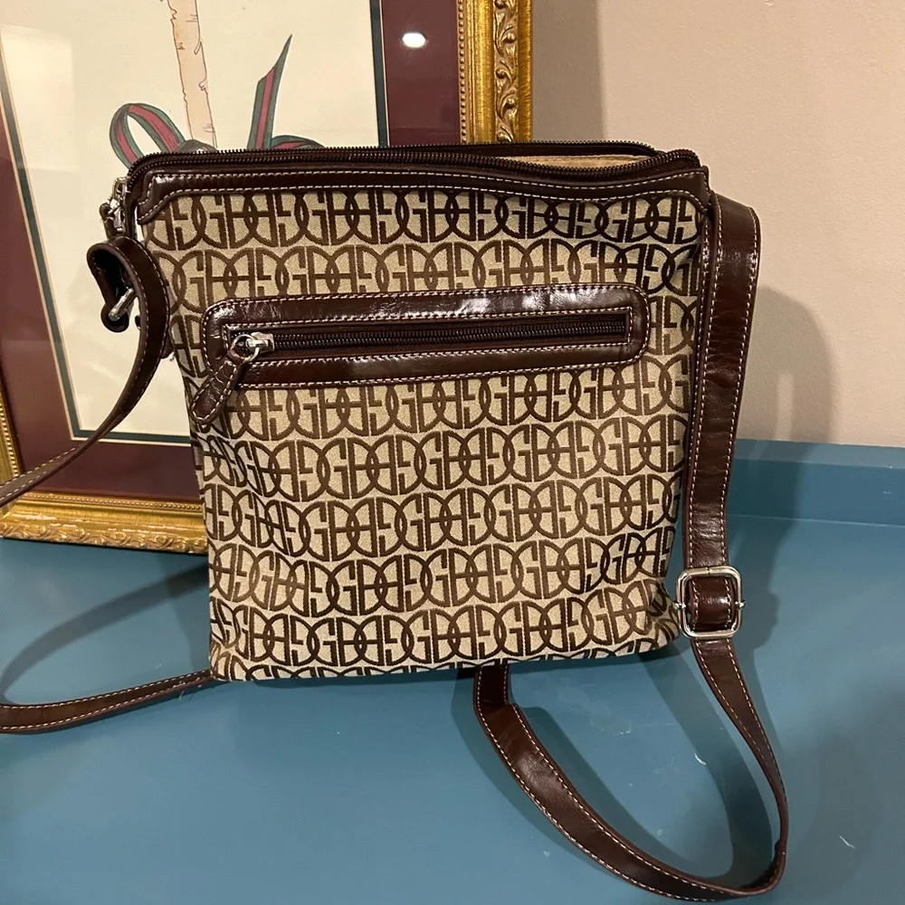 Crossbody Patterned Bag-Giani Bernini-Tough looking bag! Gorgeous strong